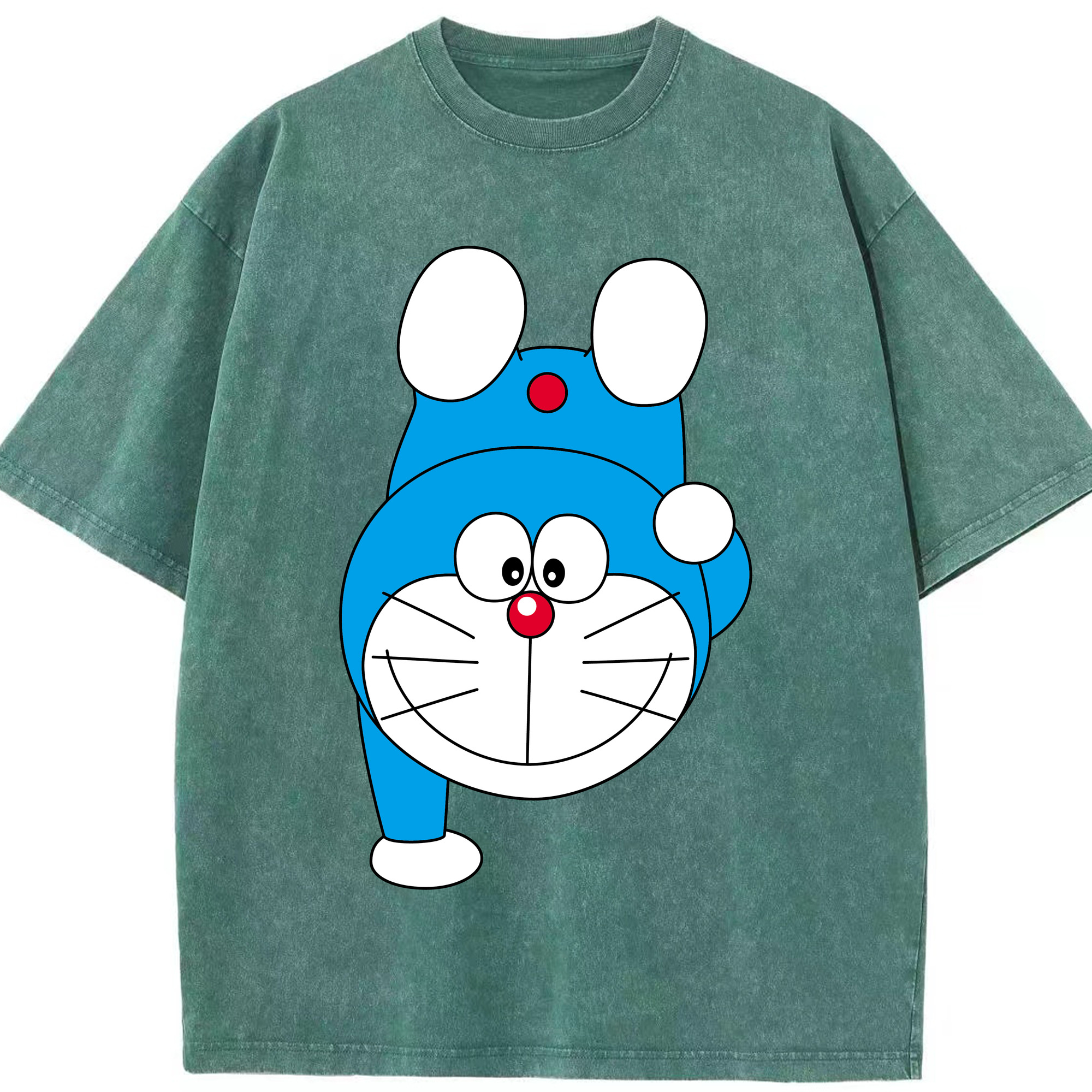 （画像用） ドラえもん Doraemon 綿100% ヴィンテージ風 半袖Tシャツ（フロントプリント）